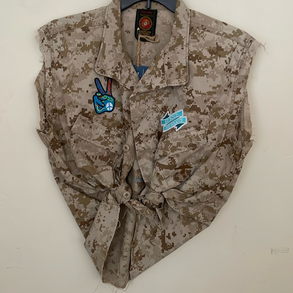 US MARINES Camo SzM Sleeveless CoverUp